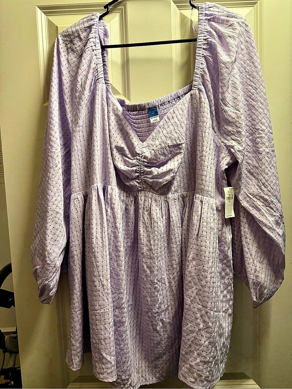 Old Navy Maxi Dress Geometric Purple & White XXL